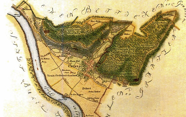 Dieser topographische Plan der Gemarku...t zwischen 1772   und 1787 entstanden.  | Foto: Repro: Richter