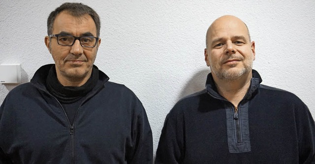Robert Minardi (links) und Georg-Micha...den in Au junge Flchtlinge begleiten.  | Foto: Julius Steckmeister