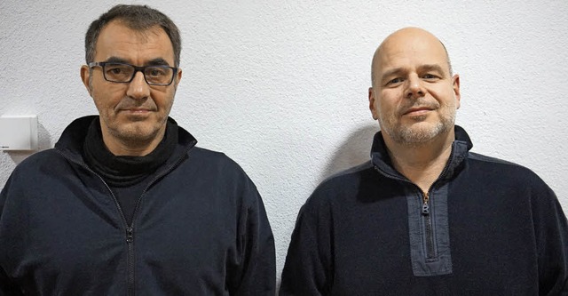 Robert Minardi (links) und Georg-Micha...den in Au junge Flüchtlinge begleiten. | Foto: Julius Steckmeister Robert Minardi (links) und Georg-Micha...den in Au junge Flüchtlinge begleiten. | Foto: Julius Steckmeister