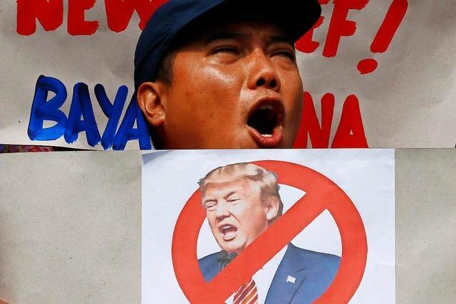 Proteste vor US-Botschaft in Manila gegen Trump