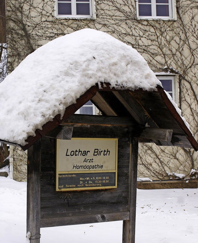 Am Mhlenberg hat Lothar Birth seine Praxis.  | Foto: werner Probst