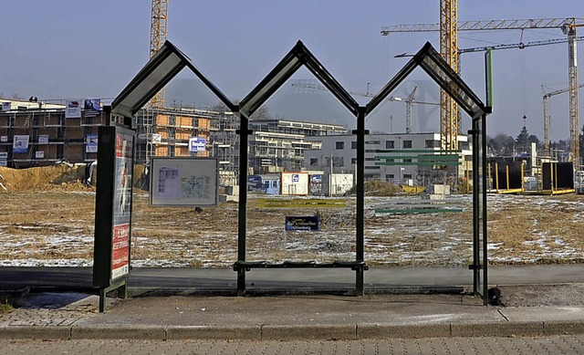 Wartehuschen an der Ortenberger Strae beim Neubaugebiet Seidenfaden   | Foto: Ralf Burgmaier