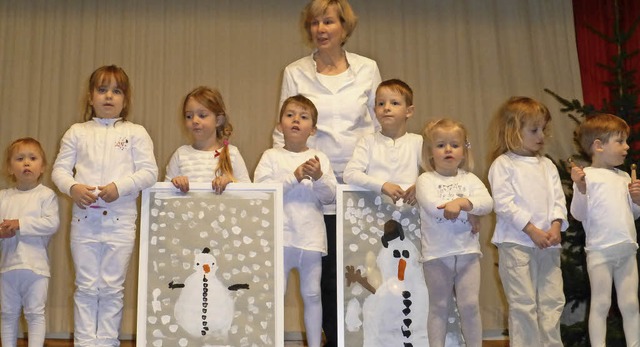 Die  kleinen Schneeflckchen des Kinde... Besucher des Hsinger Winterzaubers.   | Foto: Vera Winter