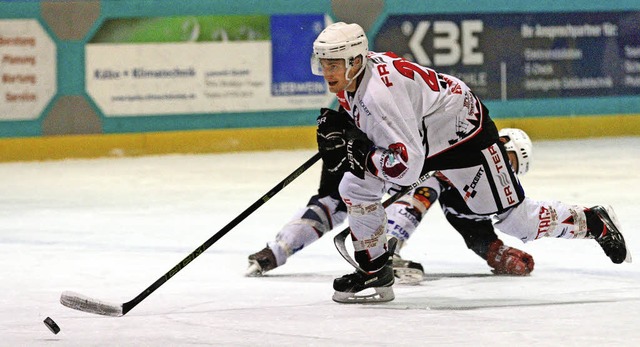 Im Powerplay auf und davon: der Herrischrieder Doppeltorschtze Lukas Vlk  | Foto: Frank J. Hoffmann