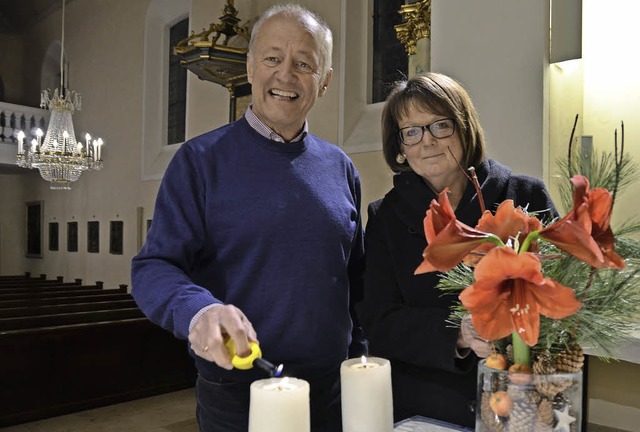 Seit 30 Jahren bereiten Benni und Rosi  Zimmermann die Gottesdienste vor.   | Foto: Moritz Lehmann