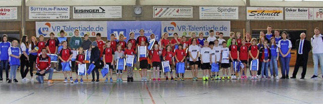<BZ-FotoAnlauf>Handball-Gemeinschaft:<...atten die Kinder an der VR-Talentiade   | Foto: Manfred Hoch