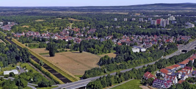 Das Baugebiet Zinklern liegt im Dreiec... rechts unten ein Stck Betzenhausen.   | Foto: Google-Luftbild/GeoDasis-DE/BKG