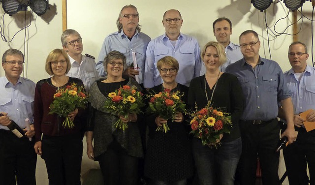 Beim Familienabend der Stadtabteilung ...gesamt 220 Jahre Einsatzdienst geehrt.  | Foto: Lenke