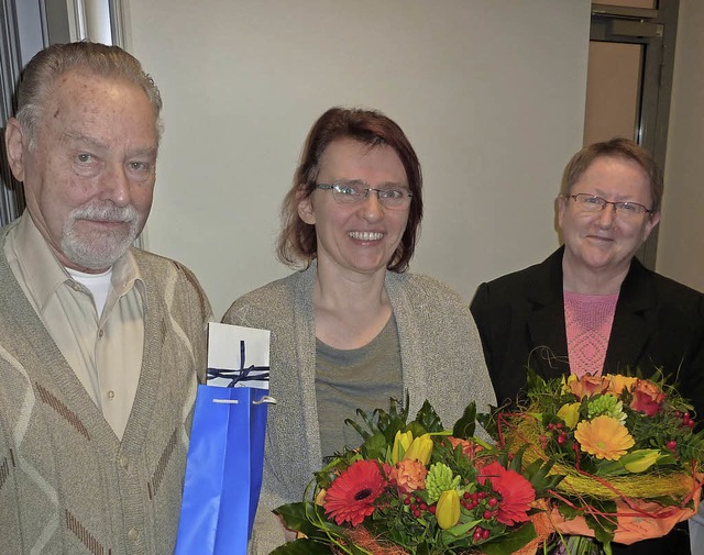 Sie waren von Anfang an dabei:  Klaus ...oth, Petra Schulz und Karin Hflacher.  | Foto: Karlernst Lauffer