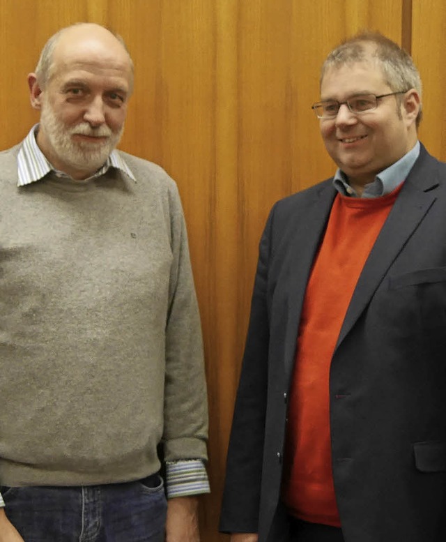 Rudolf Korhummel (links), Brgermeister Alexander Guhl   | Foto: Rank