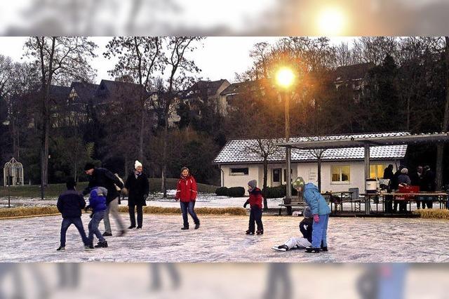 Eislaufen im Kurpark