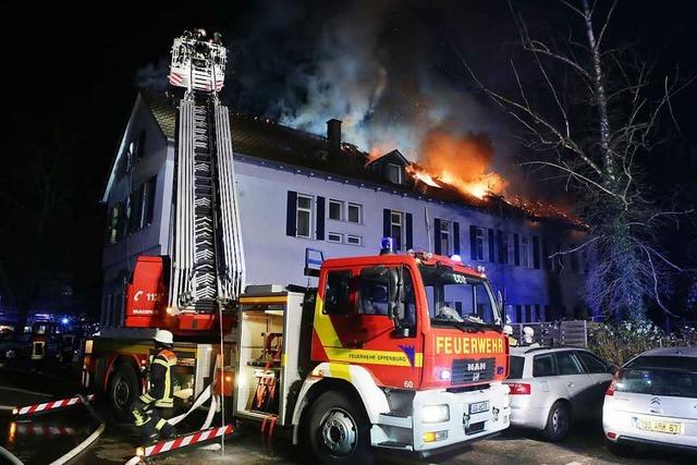 Feuer zerstrt stdtische Notunterkunft in Offenburg