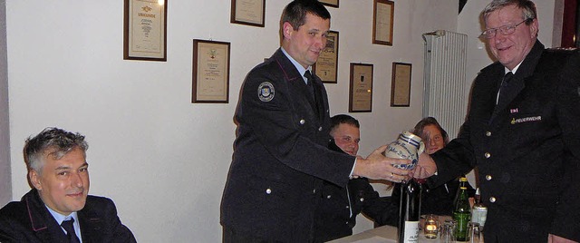 Gesamtkommandant Werner Schmid (rechts...u gewhlte Schriftfhrer Daniel Kraus.  | Foto: Rolf Mck