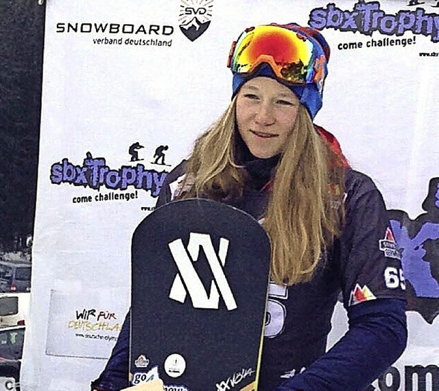 Jana Fischer fuhr im Europacup-Rennen ...damit den DM-Titel im Snowboardcross.   | Foto: zvg