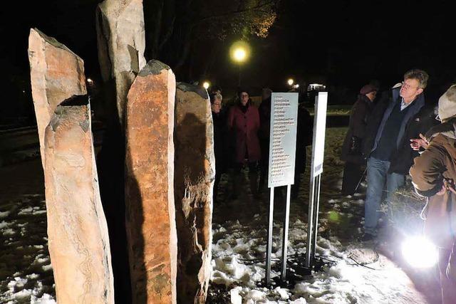 Waldkirch enthllt ein Mahnmal fr die ermordeten Menschen in Litauen