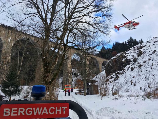 Ein Base-Jumper ist von der Ravennabr...sprungen und hat sich schwer verletzt.  | Foto: Bergwacht Schwarzwald