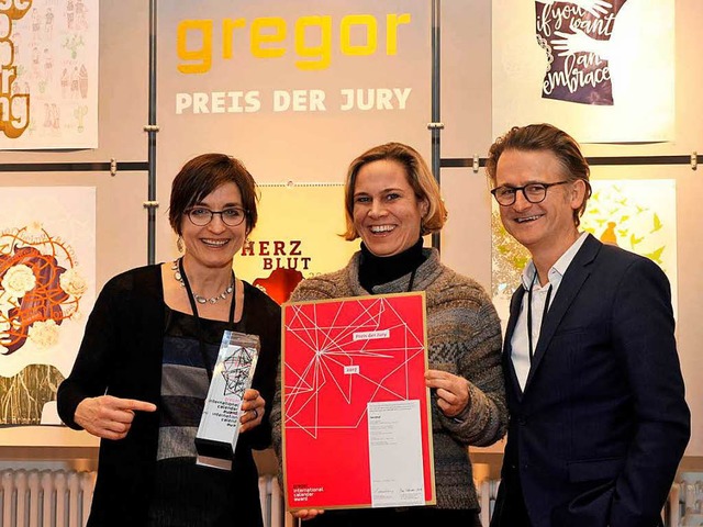Glckliche Preistrger: Cornelia Glanz...-Maria Hornberger und  Markus Schne)   | Foto: Udo W.Beier
