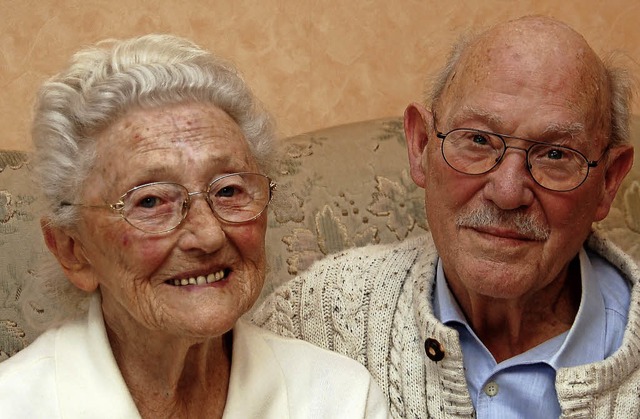 Seit 65 Jahren verheiratet: Ruth und Eugen Brennenstuhl   | Foto: W.  Beck