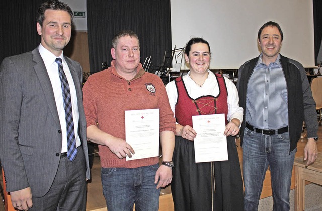 Ehrungen fr Blutspender gab es bei de... Mal) sowie Ortsvorsteher Norbert Ebi.  | Foto: Dorothe Kuhlmann