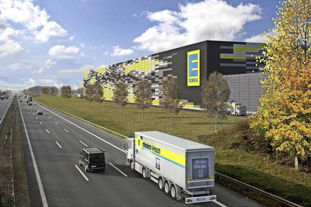 Neues Zentrallager von Edeka Sdwest entsteht an der A5 bei Rastatt