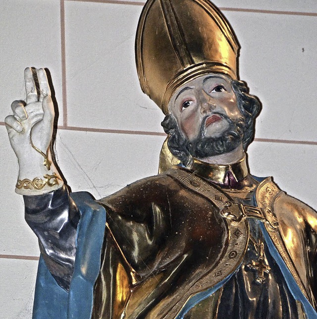 St.-Blasius-Statue in der Pfarrkirche Buchenbach   | Foto: Markus Donner