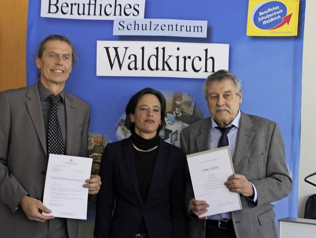 Der neue Stellvertretende Schuleiter D...sidium und Hermann Blank (von links).   | Foto: Bernd Fackler
