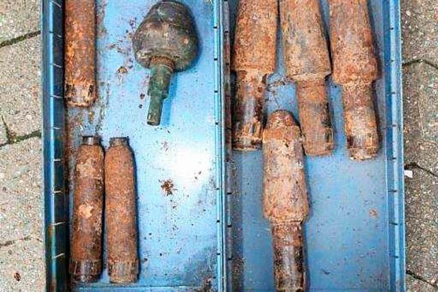 Mann lagert 300 Kilo Weltkriegsmunition im Schuppen