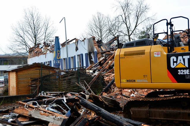 Beschlagnahmt: die Brandstelle in der Rheinstrae in Offenburg.  | Foto: Helmut Seller