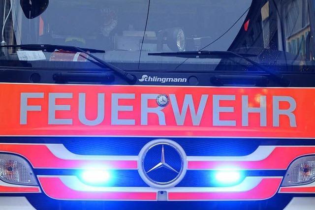 Freiburger Feuerwehr löscht Hallenbrand in Hochdorf