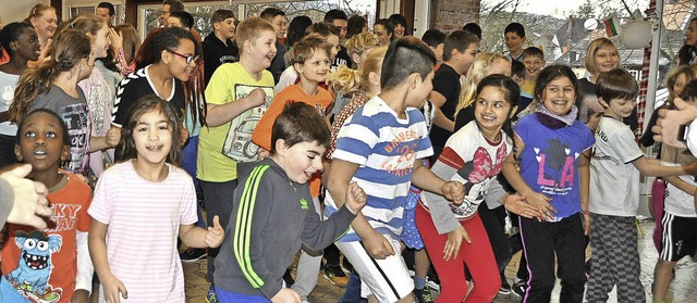 Erst waren manche skeptisch, am Ende s... am Sport-Tag in der Lilienhofschule.   | Foto: Rainer Ruther