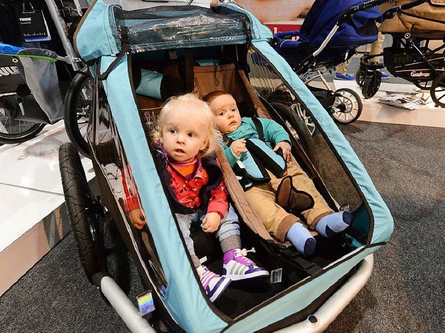 Freiburg-gemer Babytransport im Fahrrad-Anhnger  | Foto: Rita Eggstein