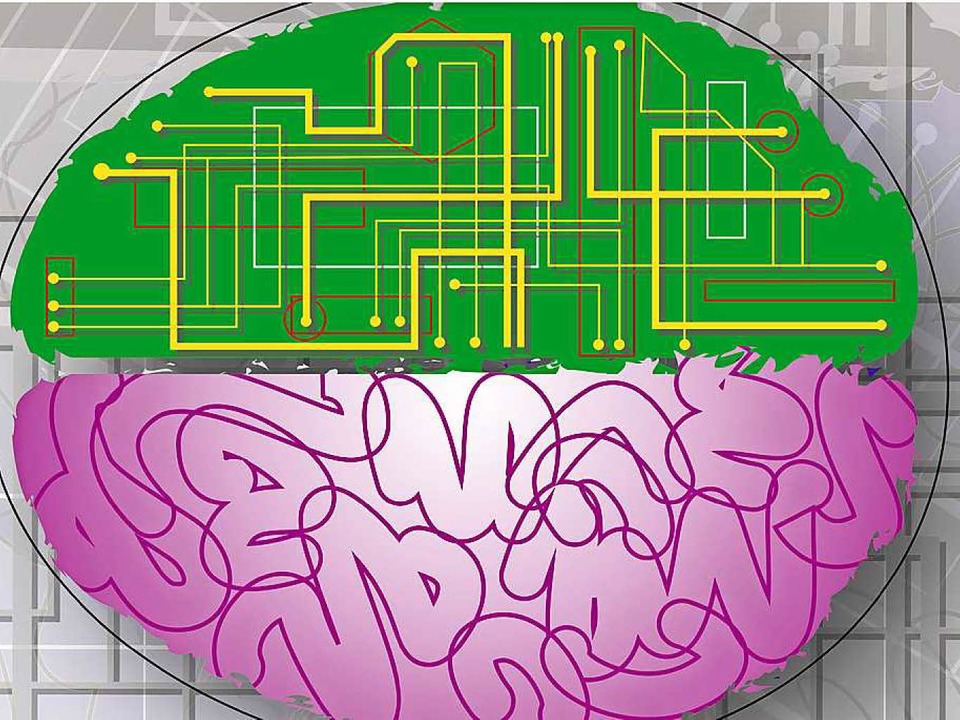 Künstliche Intelligenz versucht kognit...en. Diese sind im Gehirn angesiedelt.   | Foto: Rita Reiser