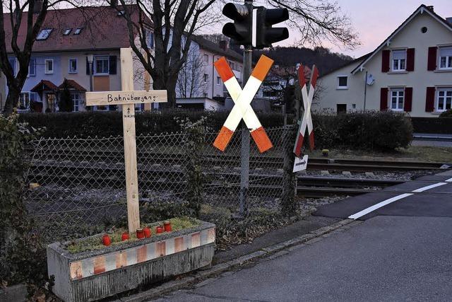 Gedenkkreuz fr den bergang Rheinstrae