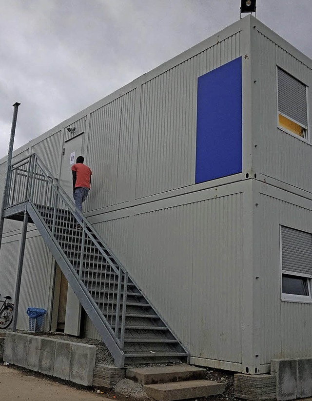 Das Containerdorf auf dem Lahrer Flugplatz   | Foto: Klaus Schweizer