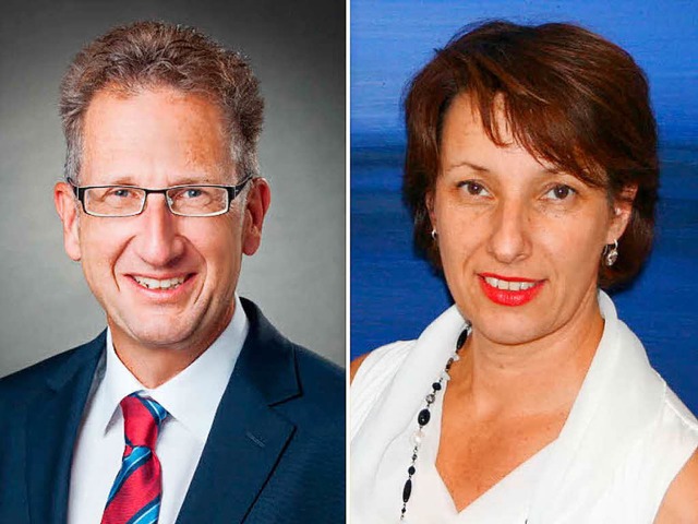 Matthias Strittmatter oder Christine T...eisterwahl in Schwrstadt durchsetzen?  | Foto: Montage: ZVG/Soboll