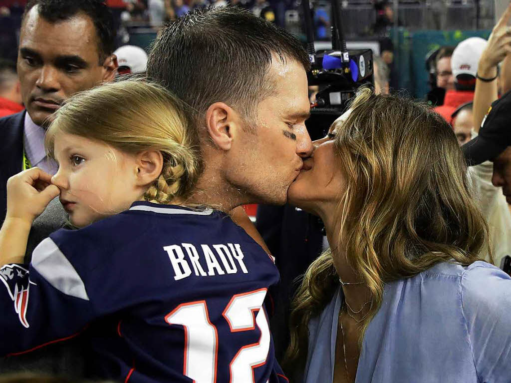 Tom Brady mit Gisele Bndchen und Tochter