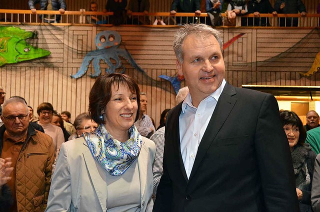 Christine Trautwein-Domschat mit ihrem Mann Frank  | Foto: Ralf H. Dorweiler