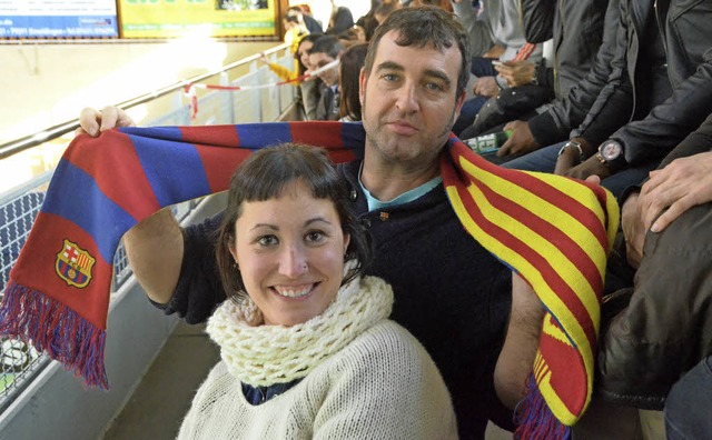 Jubeln am Wochenende beim Mc Donald&#8...Cup wieder einmal die Barcelona-Fans?   | Foto: Fillisch