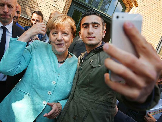 Hier war es noch ein nettes Selfie mit...de Anas M. mit diesem Foto verleumdet.  | Foto: Sean Gallup (Getty Images)