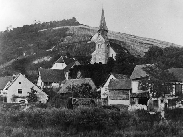 Das Foto von Kleinkems um 1900 war 200...tellung in Efringen-Kirchen zu sehen.   | Foto: privat