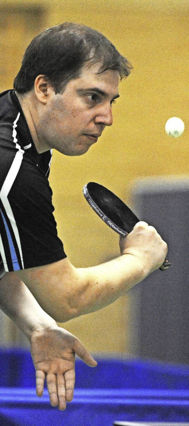 <BZ-FotoAnlauf>Tischtennis:</BZ-FotoAn...l gewann sein Einzel nach fnf Stzen.  | Foto: Schn