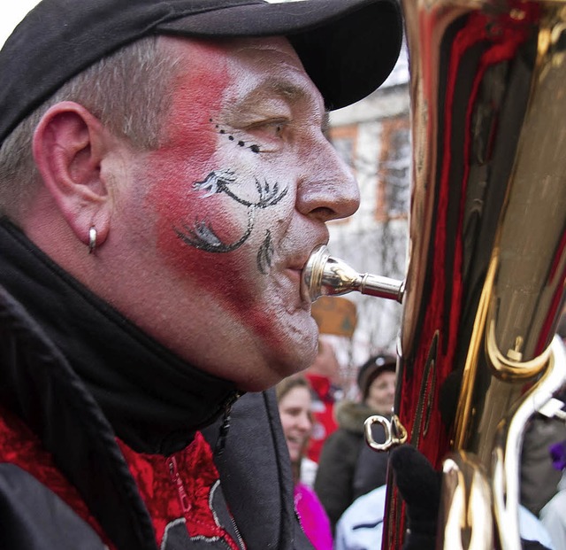 Beim Kleggau-Narrentreffen dabei: die Htta-Rttler Mauchen<ppp></ppp>  | Foto: Wilfried Dieckmann