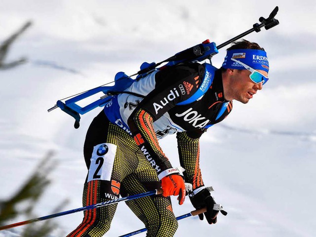 Biathlon: Simon Schempp aus Deutschlan... Die deutsche Mannschaft gewinnt Gold.  | Foto: dpa