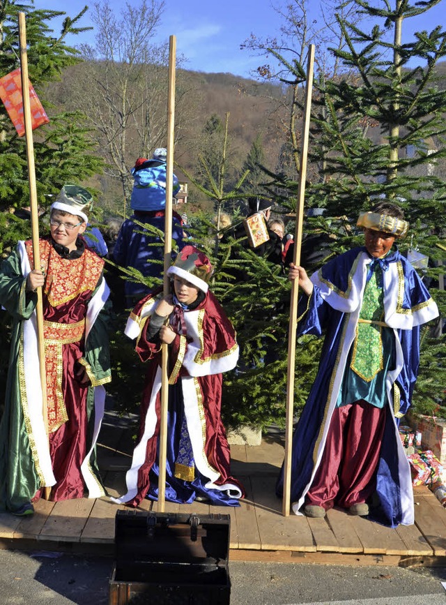 Die heiligen Drei Knige bei der Lieler Dorfweihnacht   | Foto: sil