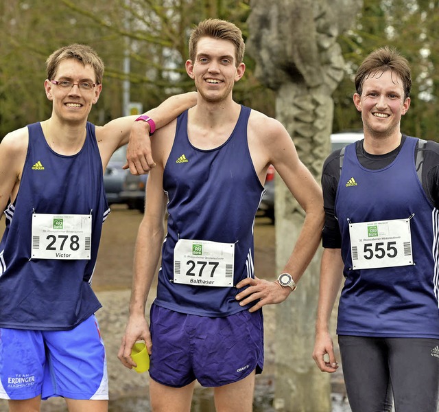 Victor Larisch, Balthasar Larisch,  Ya...h nach dem dritten Serienlauf (v.l.).   | Foto: Daniel Thoma