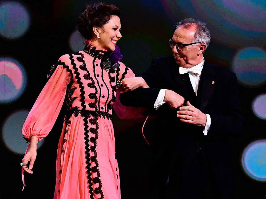 Berlinale-Direktor Dieter Kosslick und Jurymitglied Maggie Gyllenhaal