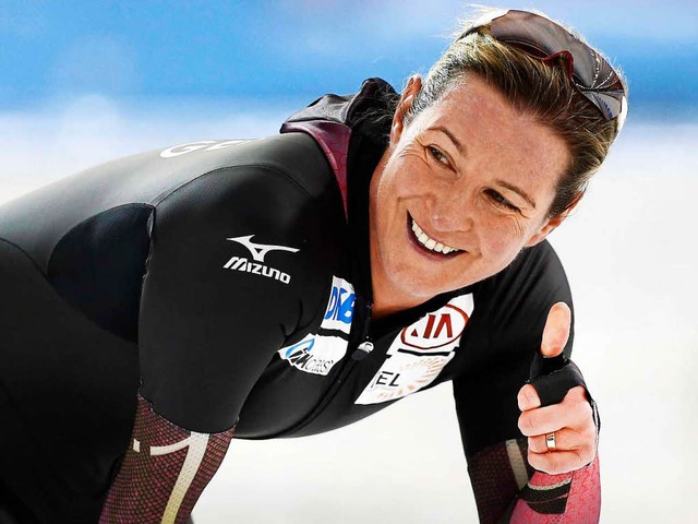 Claudia Pechstein holte WM-Silber ber 5000 Meter.  | Foto: dpa