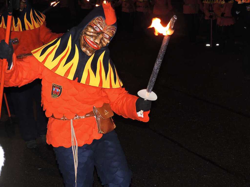 Impressionen vom Fackelumzug: Feuerteufel aus Kollnau