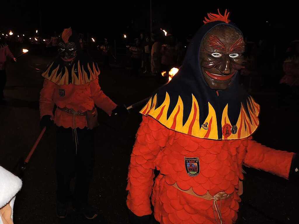 Impressionen vom Fackelumzug: Feuerteufel aus Kollnau