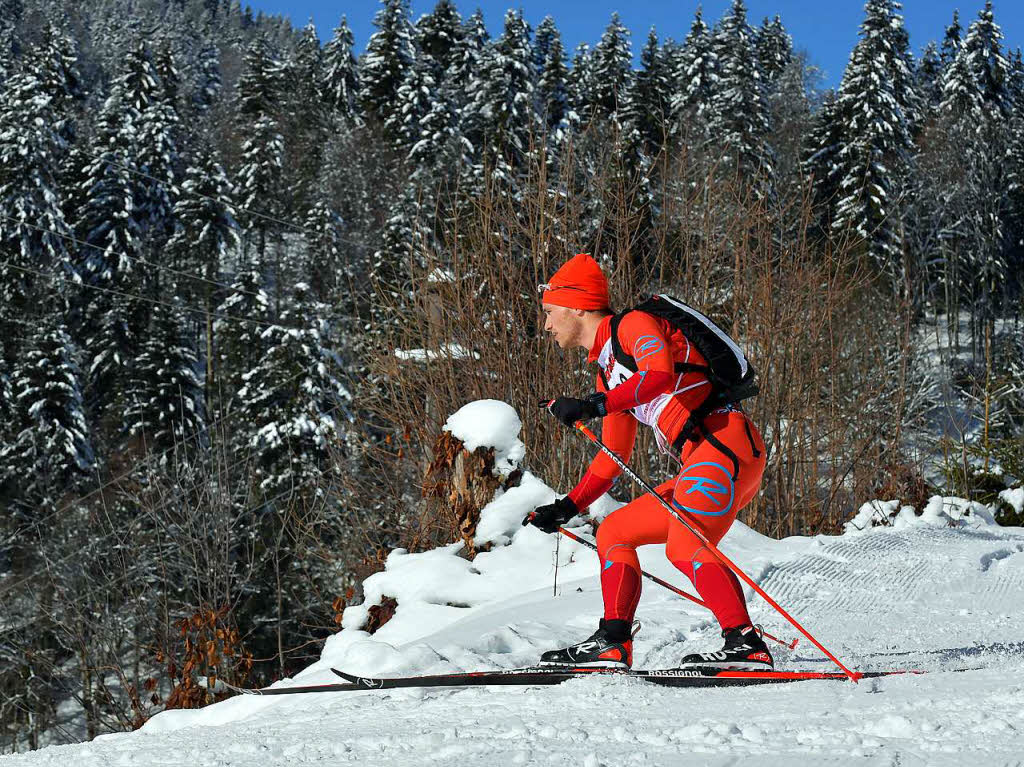 Gut gelaunt: Auf den Skiern von Hinterzarten ber den Feldberg bis zum Belchen.